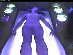 Voyeur nude girl in Ostrava solarium FULL visit Part 006